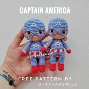 How to Crochet a Captain America Amigurumi – FREE Step-by-Step Pattern 🦸♂️