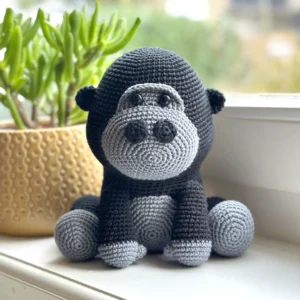 🦍 How to Crochet a Gorilla Amigurumi Step-by-Step (Free Pattern) 🧶