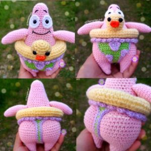 🧶✨ How to Crochet Patrick Star with Booty and Thong – FREE Step-by-Step Tutorial 🩳⭐